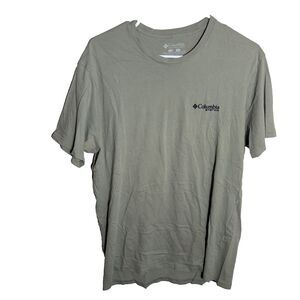 Columbia PFG T-Shirt Men's Large Green Short Sleeve Fish Pro Fishing Gear Tee